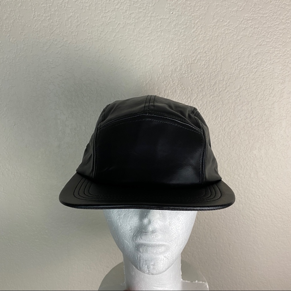 Olive And Pique Leather Hat OSFM